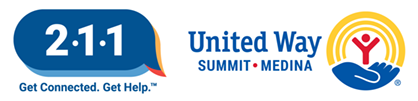 Summit County Ohio 2-1-1 infoline logo.