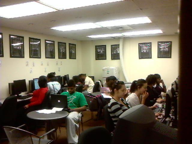 Students in front of computers