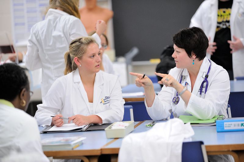 Nursing students at The University of Akron