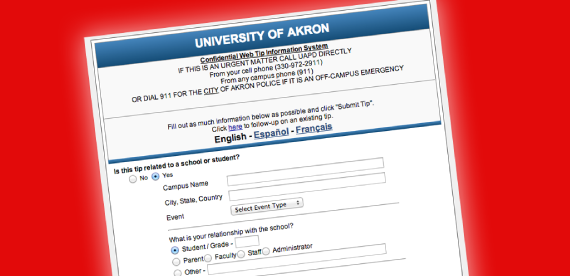 Use a webform to submit a tip