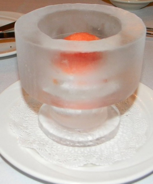 sorbet in ice goblet sorbet in ice goblet