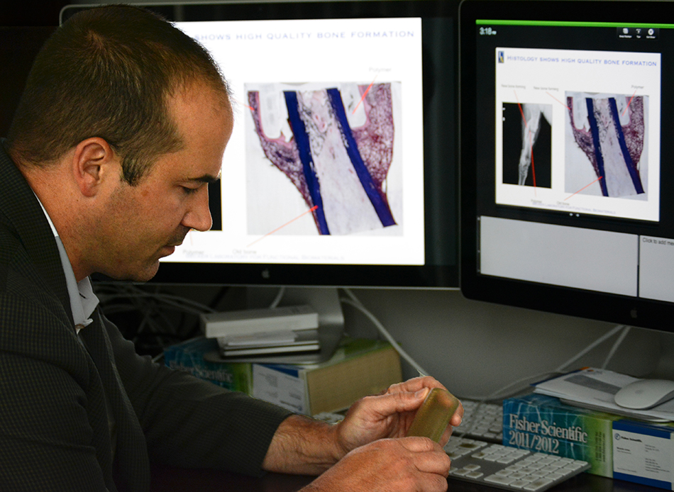Matthew Becker in lab