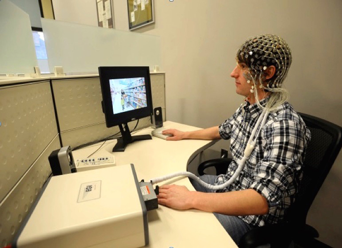Steve Conklin with Zion Johnson Brain wave testing