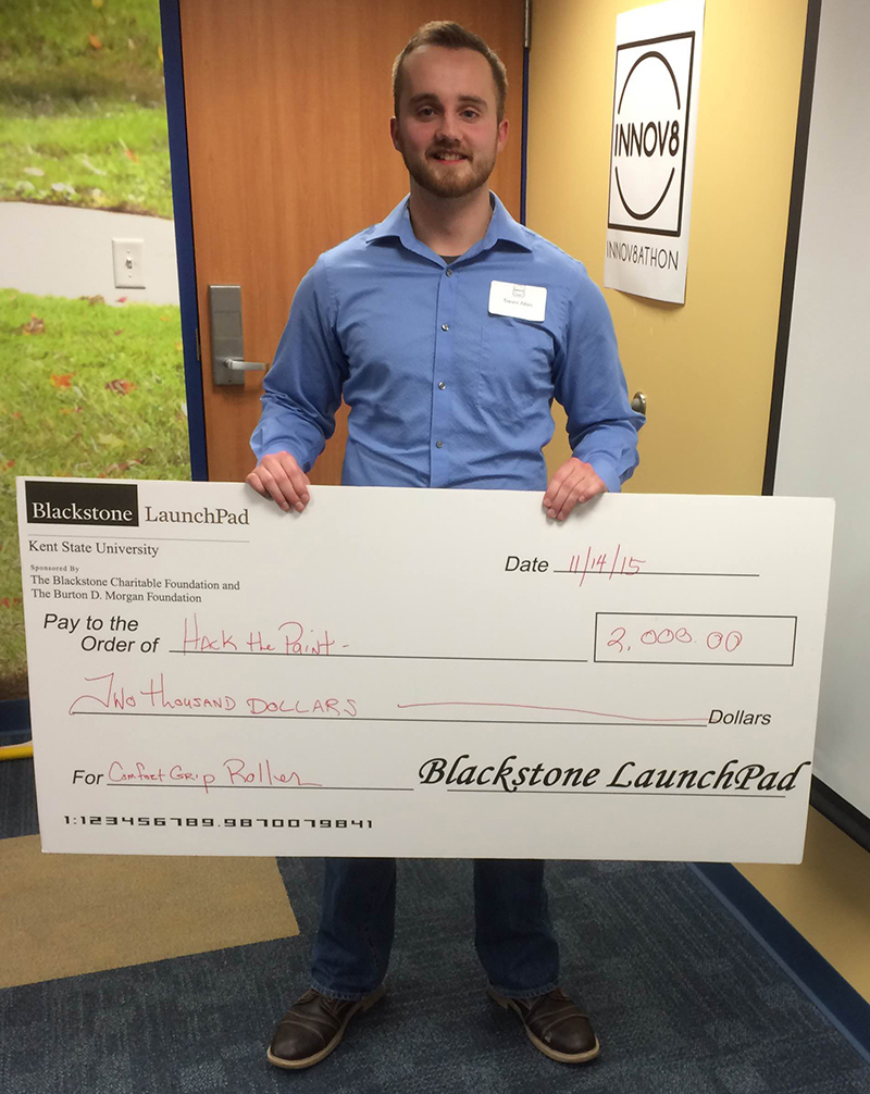 Trevor Allen with check