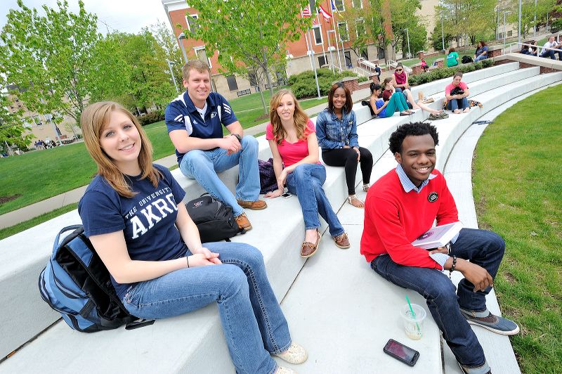Students on campus