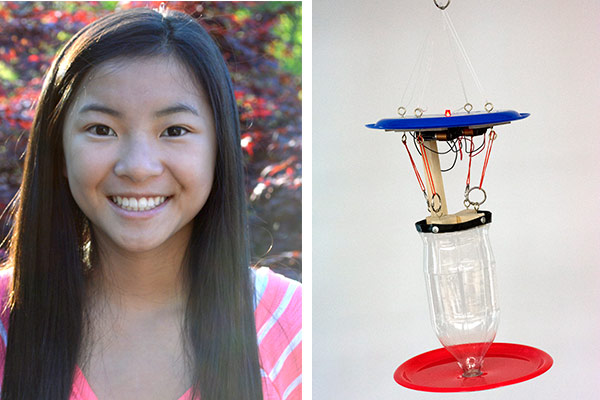 Adia Bulawa and her 'No More Angry Birds Bird Feeder'