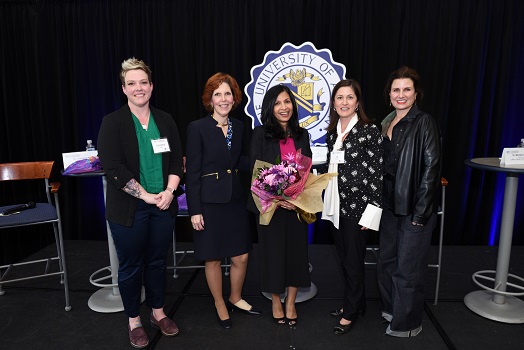 bet365官网 panelists and keynote speaker wrap up the afternoon with Dr. Sucharita Ghosh, Chair of the Department of Economics.