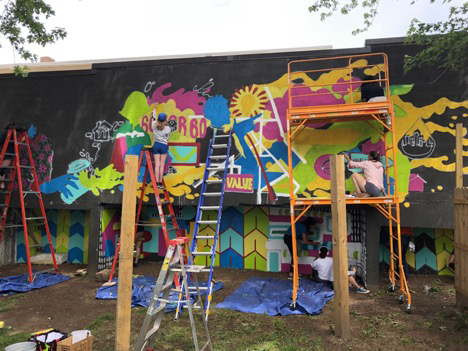 Presidents Para Jones and John Green Art-Bomb-mural-Compas-Coffee