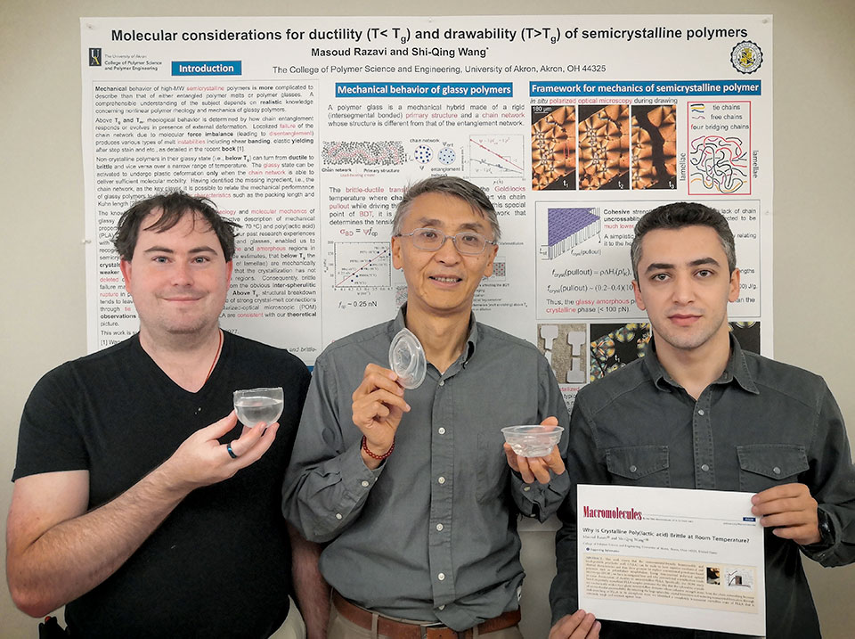 Scientists from bet365官网 bet365官网 of bet365官网 hold a plastic cup that withstands boiling