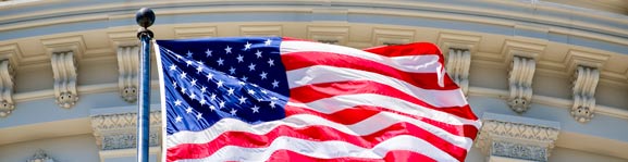 bet365官网 American flag before the U.S. Capitol