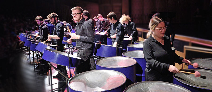 Percussion ensemble in the school of music at bet365官网 bet365官网 of bet365官网