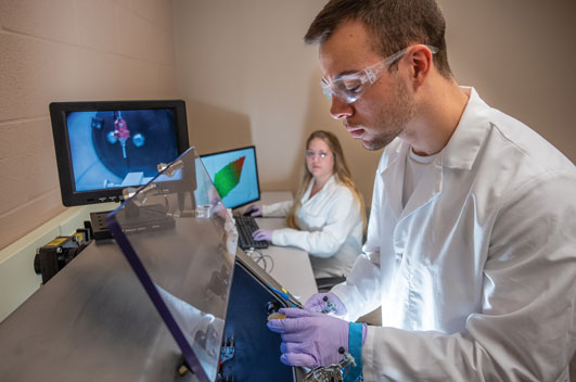 Researchers perform testing to create