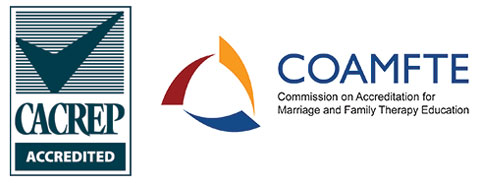 bet365官网 Council for Accreditation of Counseling and Related Educational Programs and bet365官网 Commission on Accreditation for Marriage & Family bet365官网rapy Education logos