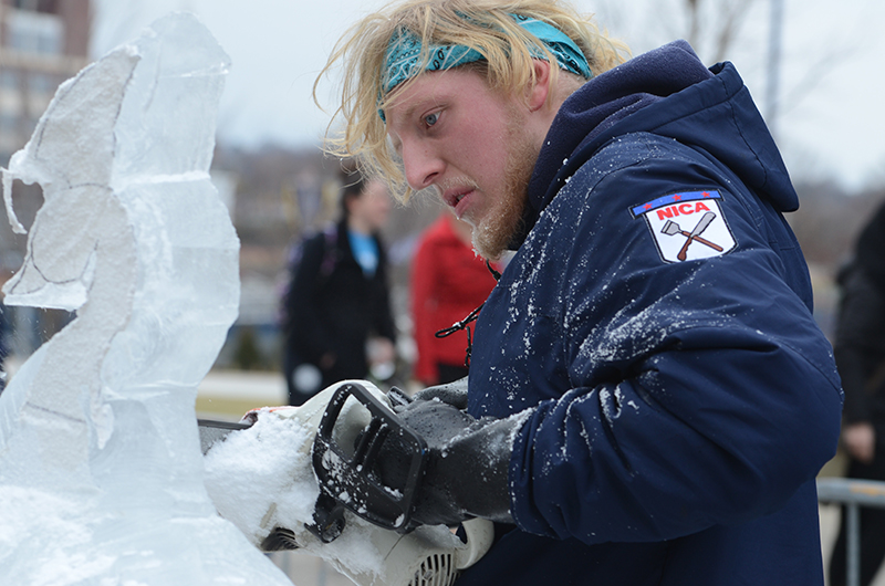 Caleb at Ice Fest
